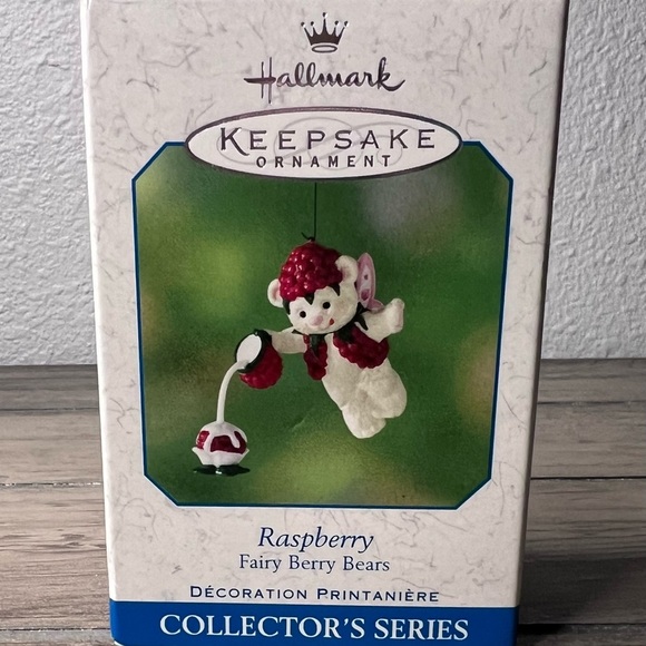Hallmark Other - Hallmark 2001 NEW “Raspberry” Fairy Berry Bears 3rd series Springtime Ornament